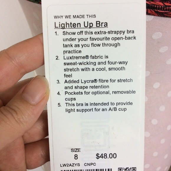 NWT Lululemon Lighten Up Bra Zen Garden Floral - Picture 4 of 8